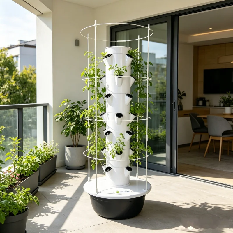 Smart Garden Trellis - 9층 수경재배 타워형 실내 채소 재배기,