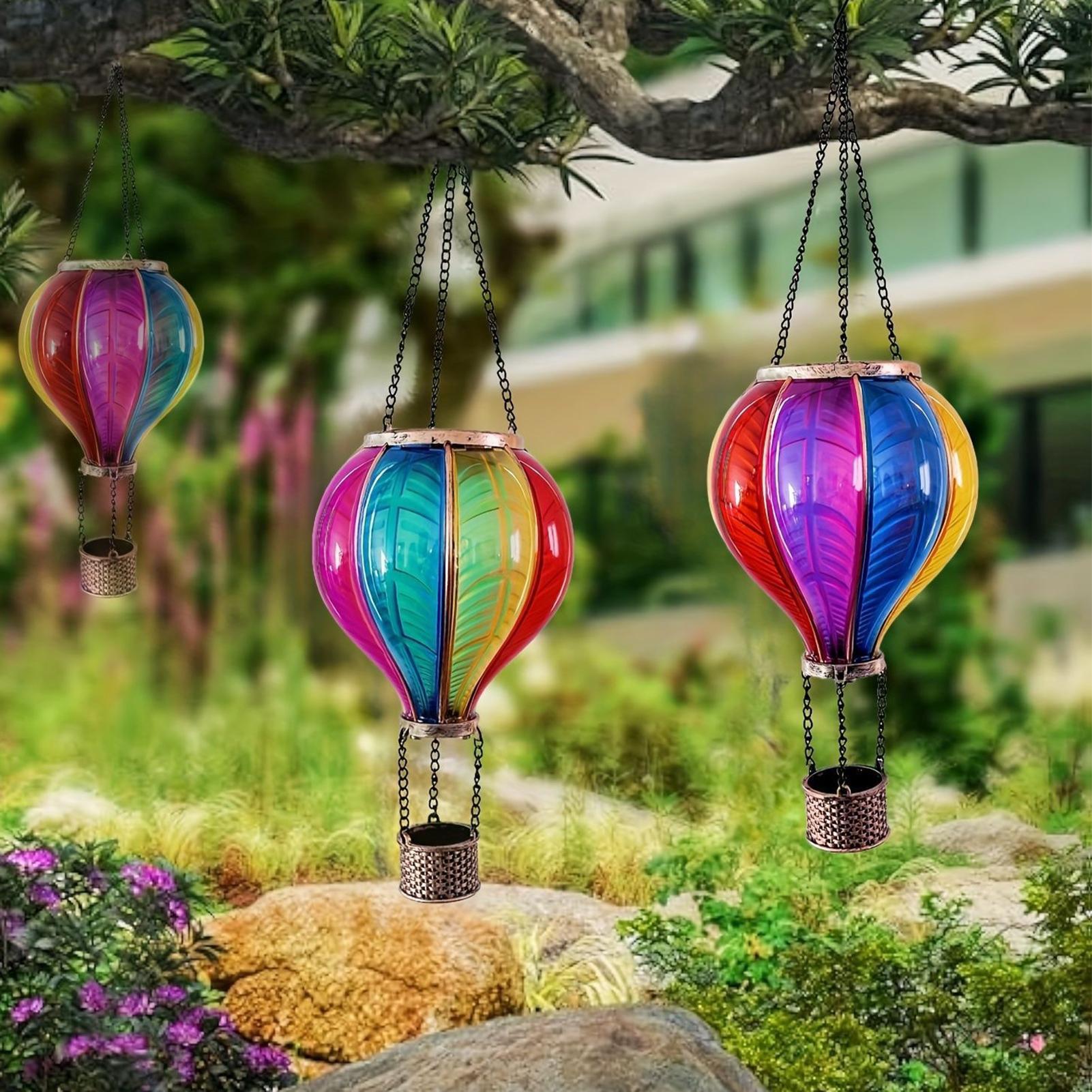 Smart Garden Balloon - 방수 휴대용 장식용 열기구 태양열 랜턴