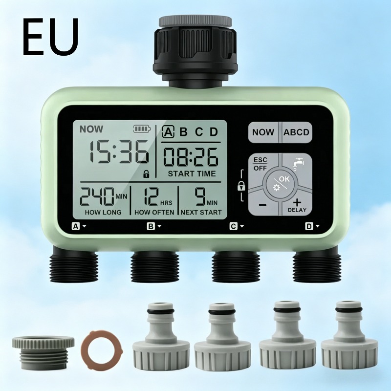 Smart Garden Irrigation System - 디지털 정원 급수 타이머 4구 독립