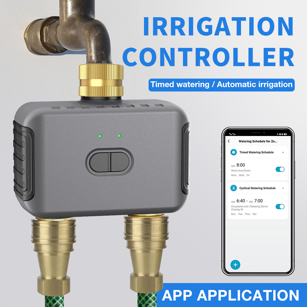 Smart Garden Irrigation System - Tuya 2 구역 급수 타이머 정원