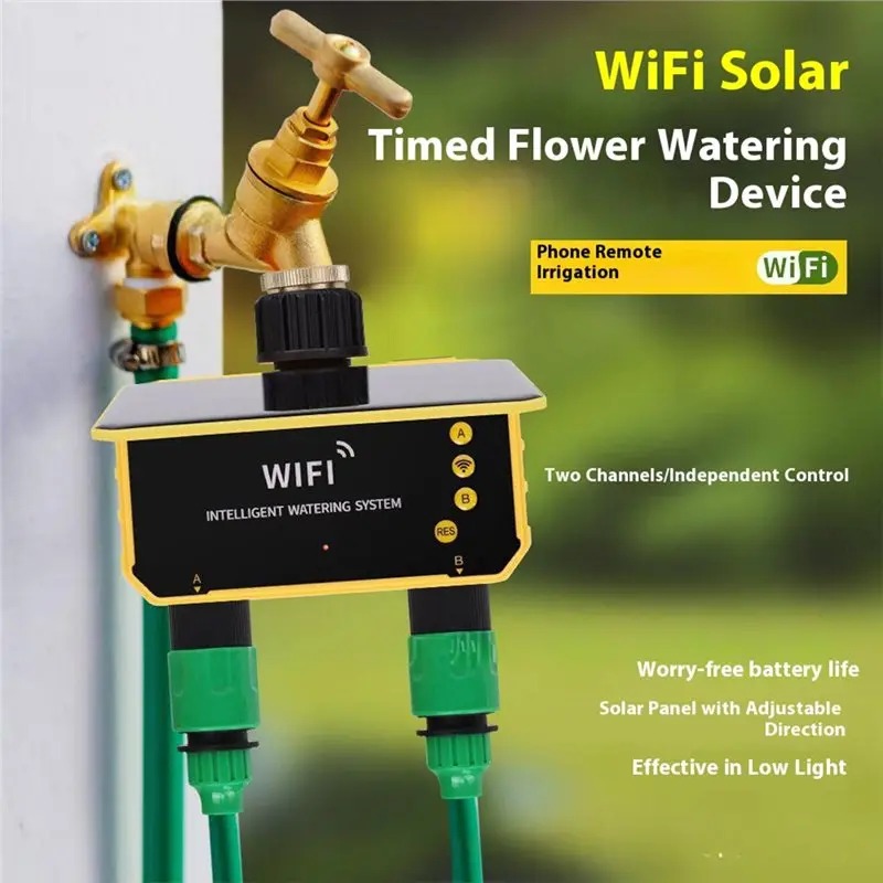 1/2 출력 WIFI 태양광 관개 타이밍 컨트롤러, 정 - Smart Garden Tap Timer 리뷰 및 가격