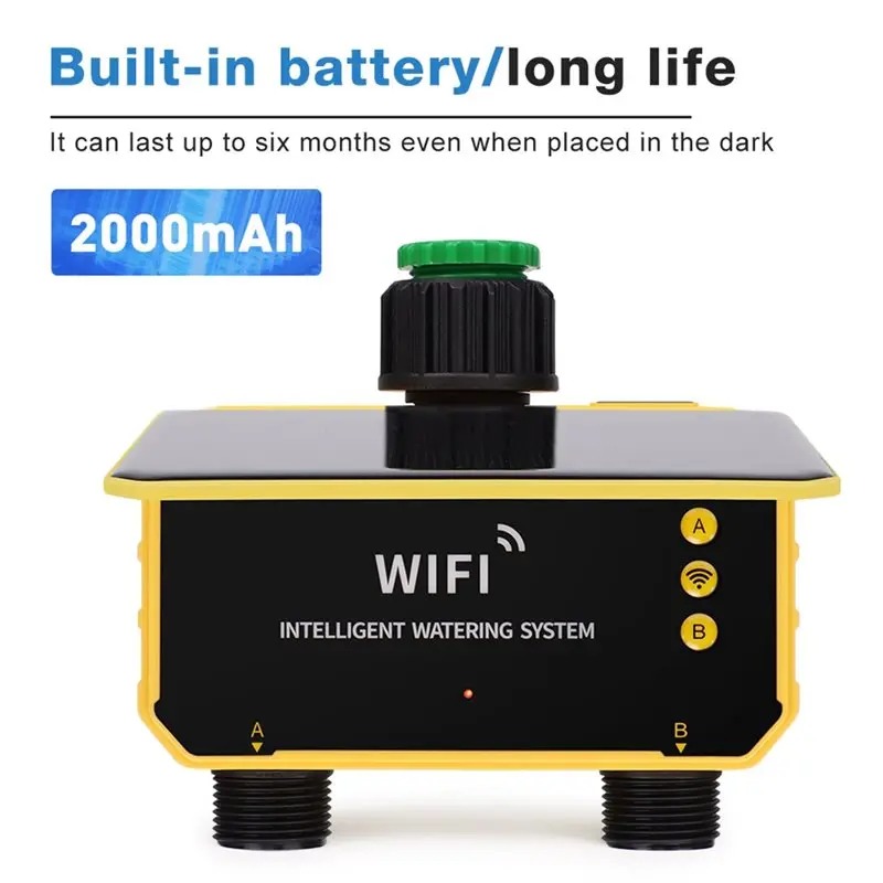 1/2 출력 WIFI 태양광 관개 타이밍 컨트롤러, 정 - Smart Garden Tap Timer 리뷰 및 가격