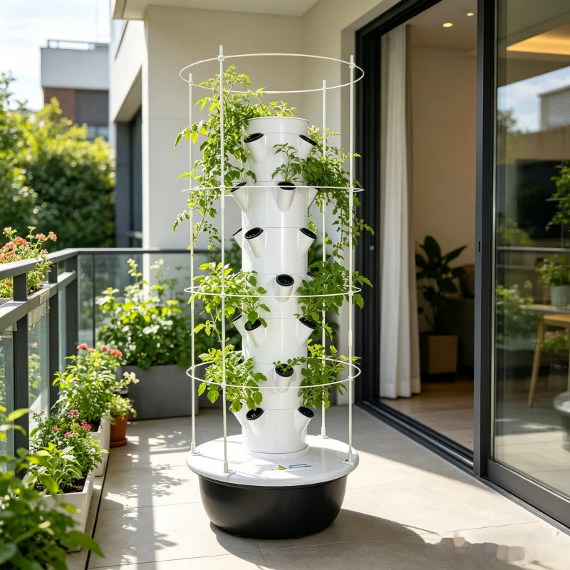 5층 에어로포닉 수경재배 타워 실내 허브 채소 재배기  - Smart Garden Trellis 리뷰 및 가격