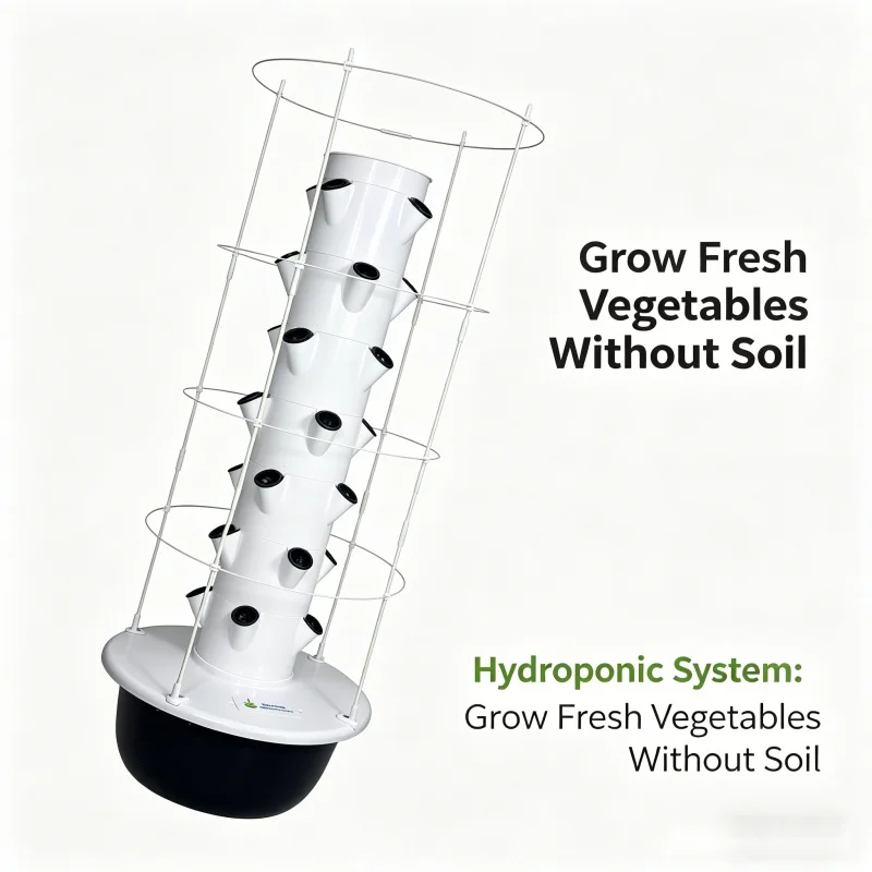 5층 에어로포닉 수경재배 타워 실내 허브 채소 재배기  - Smart Garden Trellis 리뷰 및 가격
