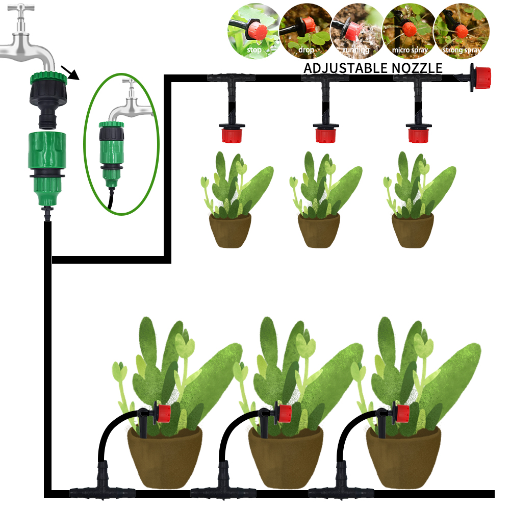 마이크로 드립 관개 시스템 조정 가능한 도저가있는 휴대 - Smart Garden Herb 리뷰 및 가격